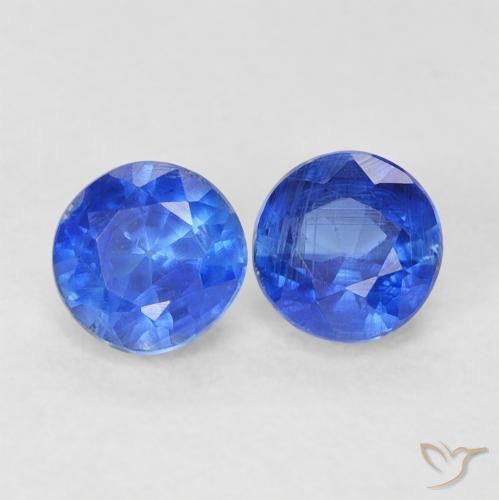 Pedras preciosas de Dianita Azul Azure Profundo natural de 0.90 ct, Redondo, VS-SI