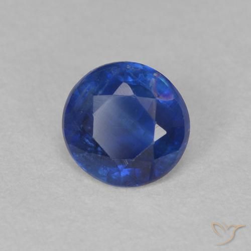Dianita Azul escuro Natural 0.52ct, Redondo, SI