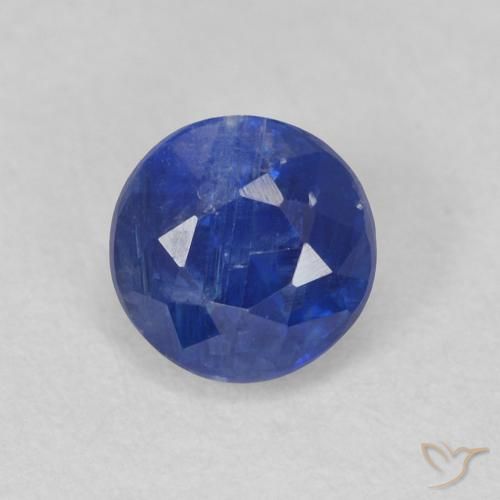 0.79ct Natural Azul escuro Dianita, Redondo, SI