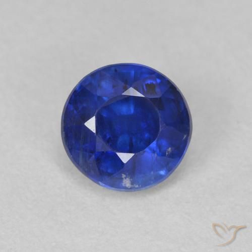 0.68ct Natural Azul escuro Dianita, Redondo, SI