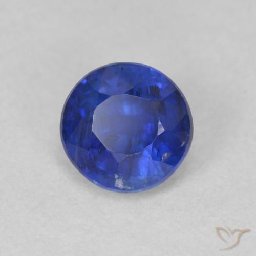 Dianita Azul escuro Natural 0.68ct, Redondo, SI