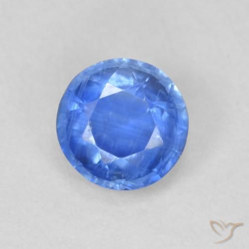 0.74ct Natural azul marinho claro Dianita, Redondo, SI