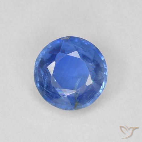 0.60ct Natural azul marinho claro Dianita, Redondo, SI
