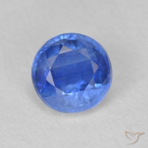 0.67ct Natural azul marinho claro Dianita, Redondo, SI