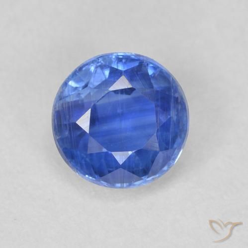0.74ct Natural azul marinho claro Dianita, Redondo, SI