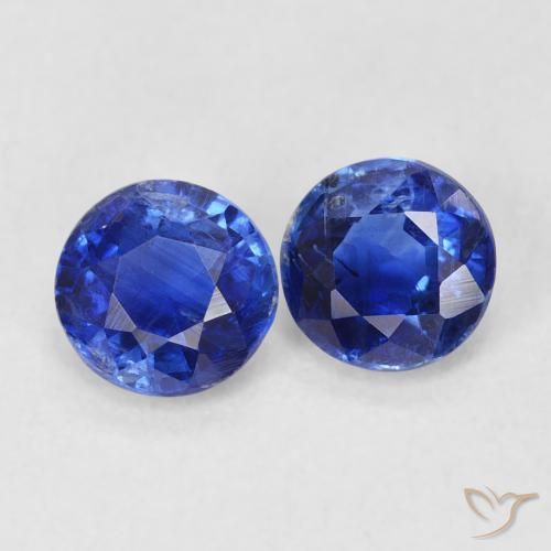 Pedras preciosas de Dianita Azul escuro natural de 1.27 ct, Redondo, SI
