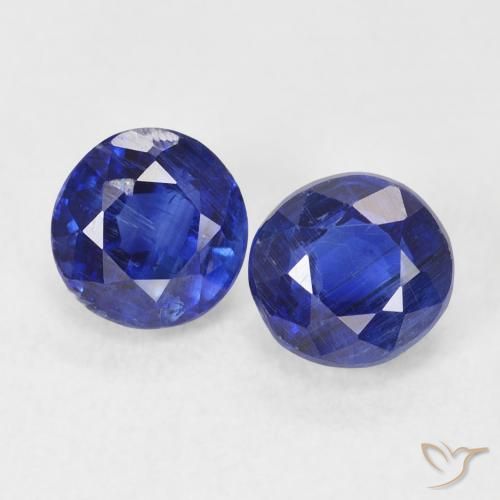 1.68ctw Natural Azul profundo Dianita, Redondo, SI
