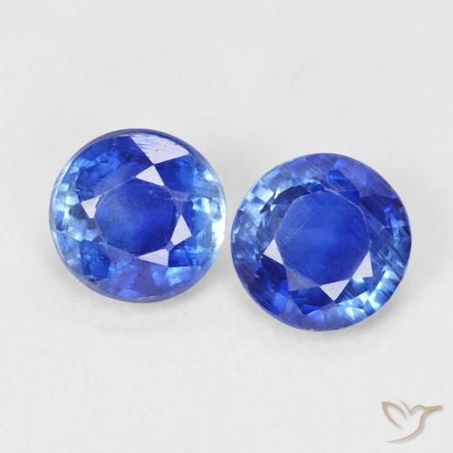 1.20ctw Natural Azul Azure Profundo Dianita, Redondo, SI