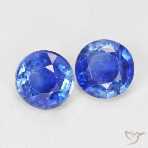 Pedras preciosas de Dianita Azul Azure Profundo natural de 1.20 ct, Redondo, SI