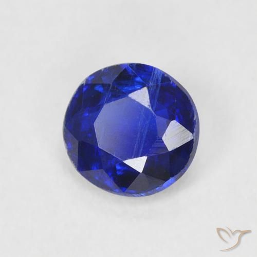 Dianita Azul marinho intenso Natural 0.53ct, Redondo, SI