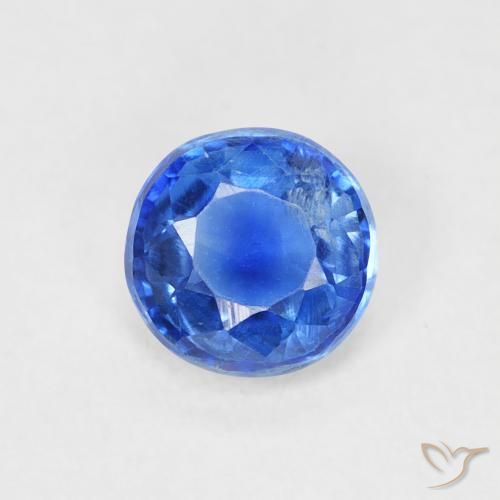 0.65ct Natural azul marinho brilhante Dianita, Redondo, SI