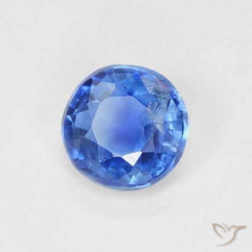 Dianita azul marinho brilhante Natural 0.65ct, Redondo, SI
