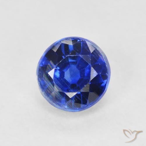 0.82ct Natural Azul profundo Dianita, Redondo, SI