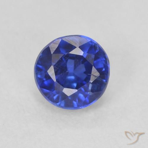 0.39ct Natural azul real Dianita, Redondo, VS-SI