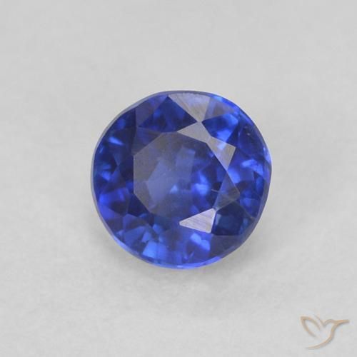 Dianita azul real Natural 0.39ct, Redondo, VS-SI