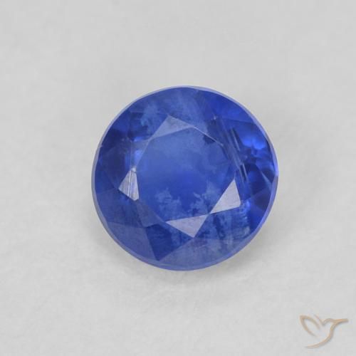 0.39ct Natural Azul escuro Dianita, Redondo, SI