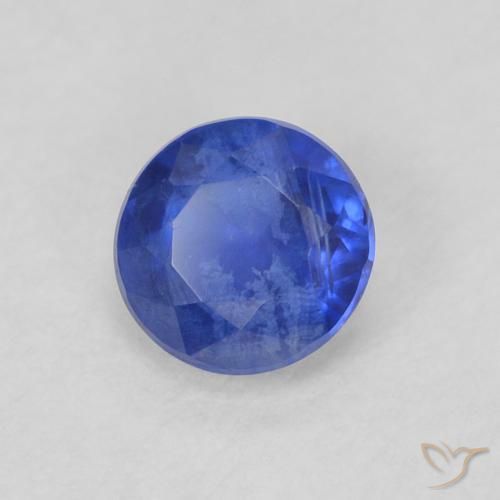 Dianita Azul escuro Natural 0.39ct, Redondo, SI