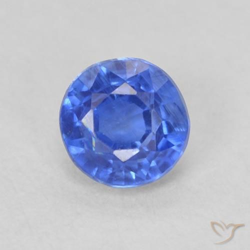 0.44ct Natural Azul Azure Profundo Dianita, Redondo, SI