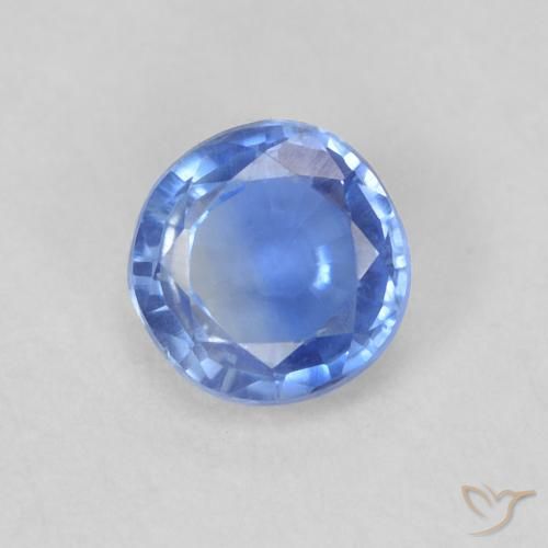 0.38ct Natural Azul claro Dianita, Redondo, VS-SI