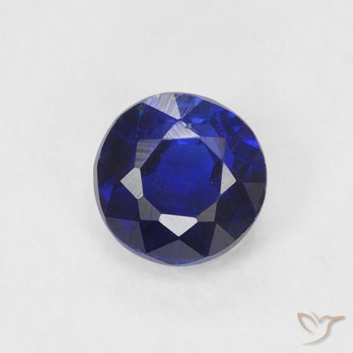 0.47ct Natural Azul-marinho Dianita, Redondo, VS-SI