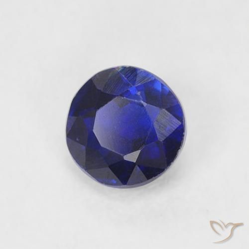 Dianita Azul-marinho Natural 0.47ct, Redondo, VS-SI
