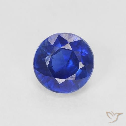 0.43ct Natural Azul-marinho Dianita, Redondo, VS-SI