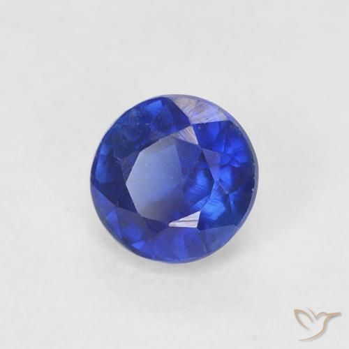 Dianita Azul-marinho Natural 0.43ct, Redondo, VS-SI