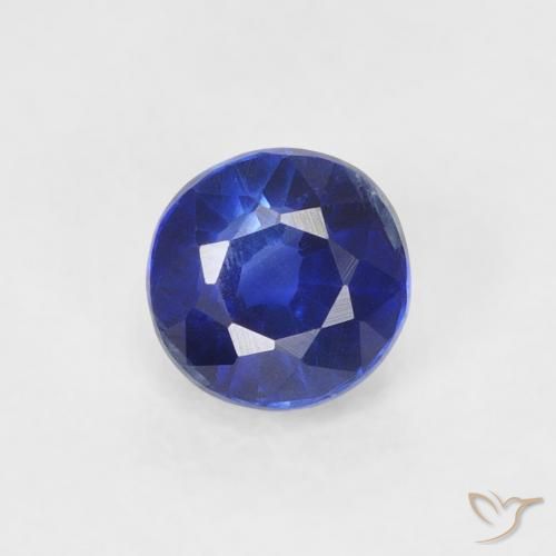0.45ct Natural Azul marinho intenso Dianita, Redondo, VS-SI