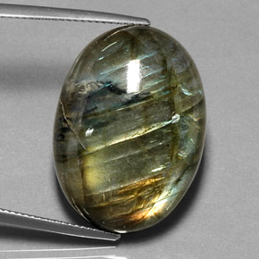 Labradorita multicolorido natural 32,58ct, transparente, transparente/translúcido
