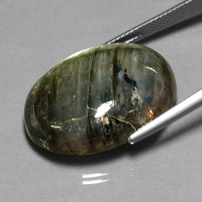 Labradorita multicolorido natural 32,58ct, transparente, transparente/translúcido