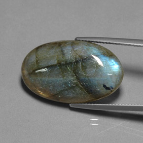 Labradorita multicolorido natural 22,69ct, transparente, transparente/translúcido