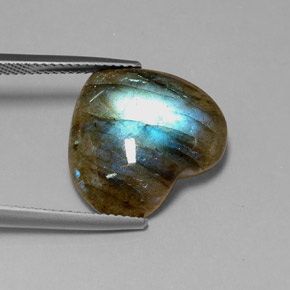 Labradorita multicolorido natural 9,11ct, transparente, transparente/translúcido
