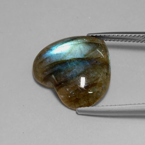 Labradorita multicolorido natural 9,11ct, transparente, transparente/translúcido