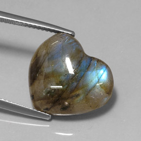 Labradorita multicolorido natural 10,21ct, transparente, transparente/translúcido