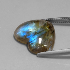 Labradorita multicolorido natural 10,21ct, transparente, transparente/translúcido