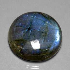 Labradorita multicolorido natural 67,70ct, corte redondo, translúcido