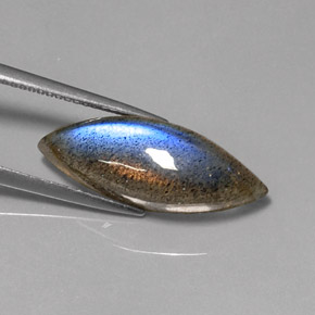 Labradorita Multicolorido Natural 7.01ct, Marquesa, Translúcido