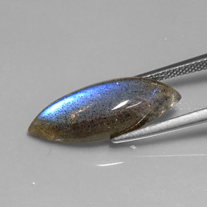 Labradorita Multicolorido Natural 7.01ct, Marquesa, Translúcido