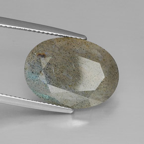 Labradorita multicolorido natural 10,56ct, corte oval, opaco