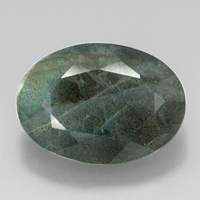 Labradorita Multicolorido Natural 12.78ct, Corte Oval, Opaco