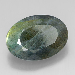 Labradorita Multicolorido Natural 12.78ct, Corte Oval, Opaco