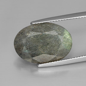 Labradorita multicolorido natural 10,77ct, corte oval, opaco