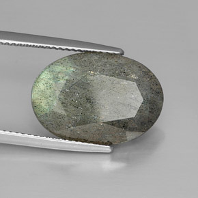 Labradorita multicolorido natural 10,77ct, corte oval, opaco