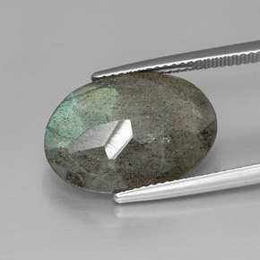 Labradorita multicolorido natural 10,77ct, corte oval, opaco