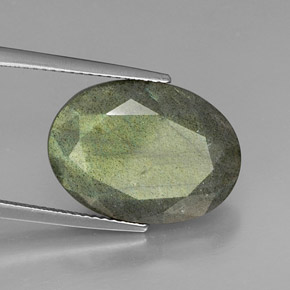 Labradorita multicolorido natural 10,59ct, corte oval, opaco