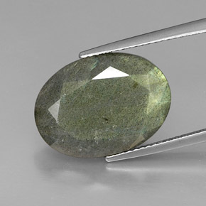 Labradorita multicolorido natural 10,59ct, corte oval, opaco