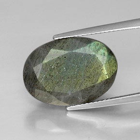 Labradorita multicolorido natural 12,90ct, corte oval, opaco