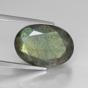Labradorita multicolorido natural 12,90ct, corte oval, opaco