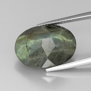 Labradorita multicolorido natural 13,04ct, corte oval, opaco