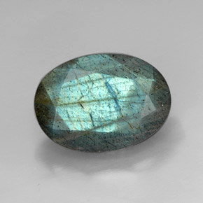 Labradorita multicolorido natural 13,24ct, corte oval, opaco